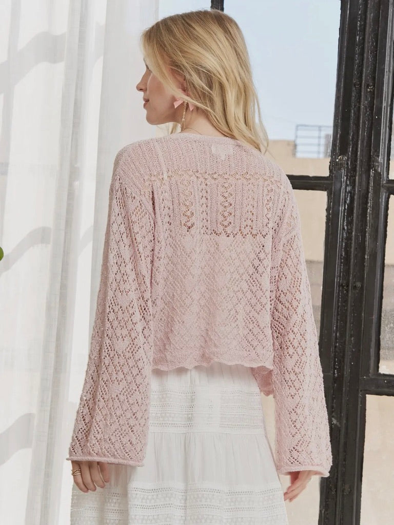 Blush Crochet Cardigan