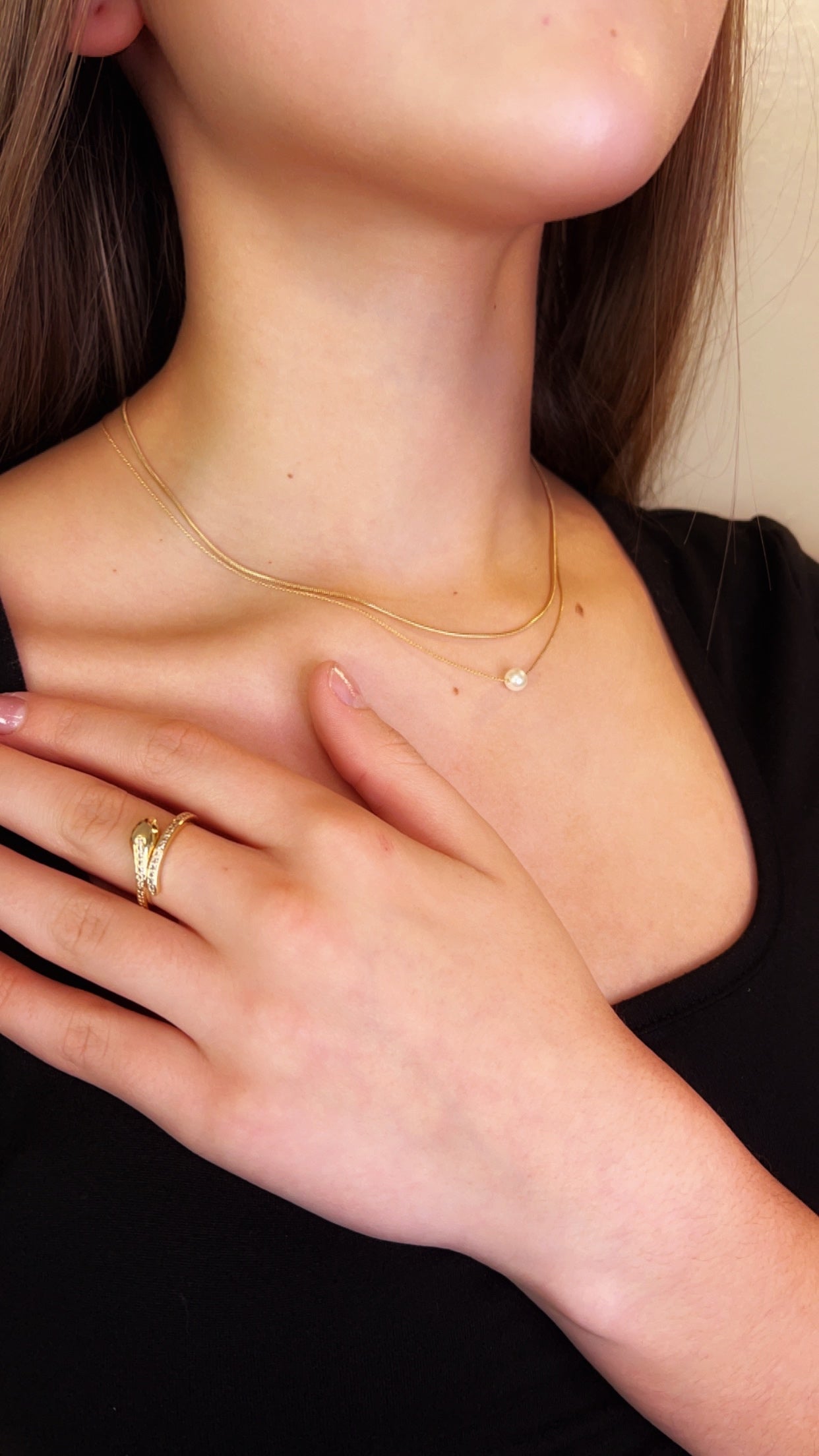 Double Layer Pearl Necklace