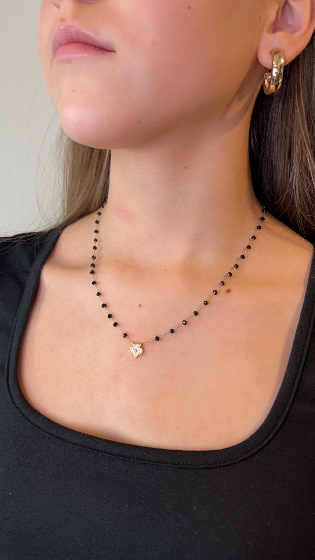 Gold Platted Clover Lucky Necklace