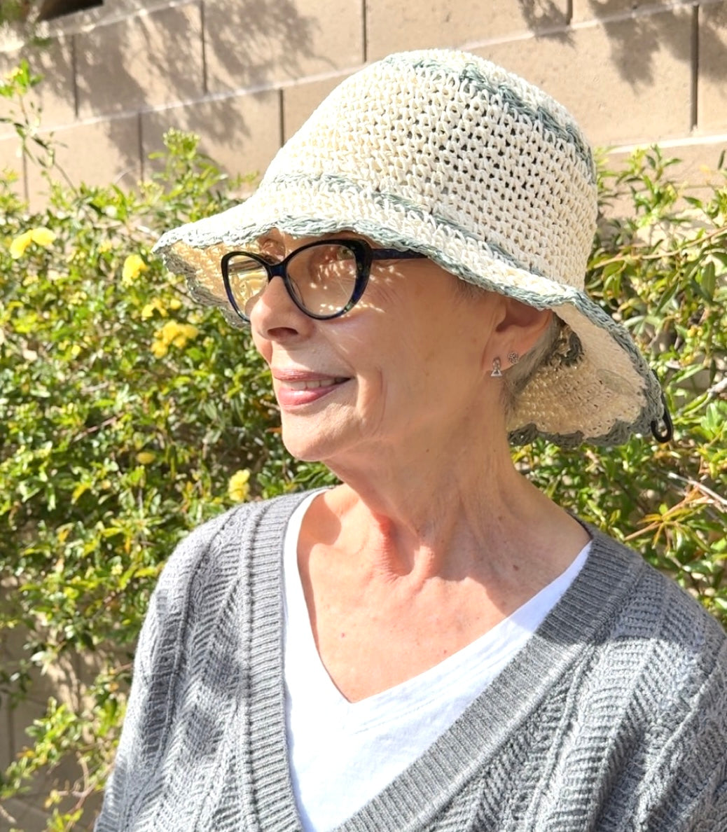 Ivory Straw Buckett Hat