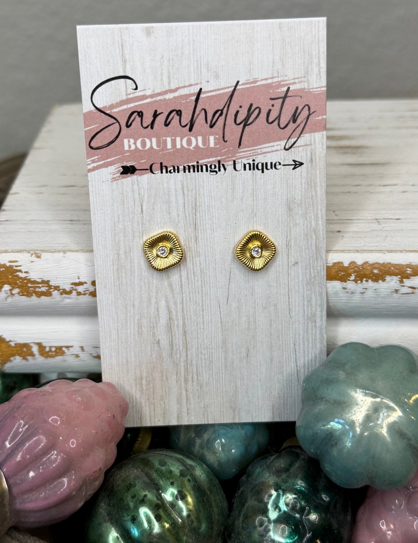 18K Dipped Pierced Earrings
