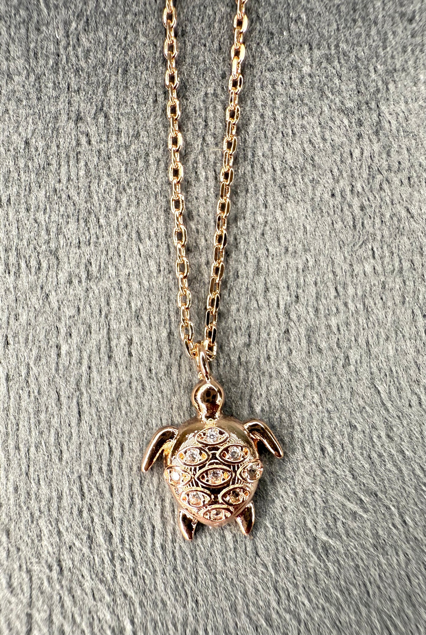 Rose Gold Turtle Necklace