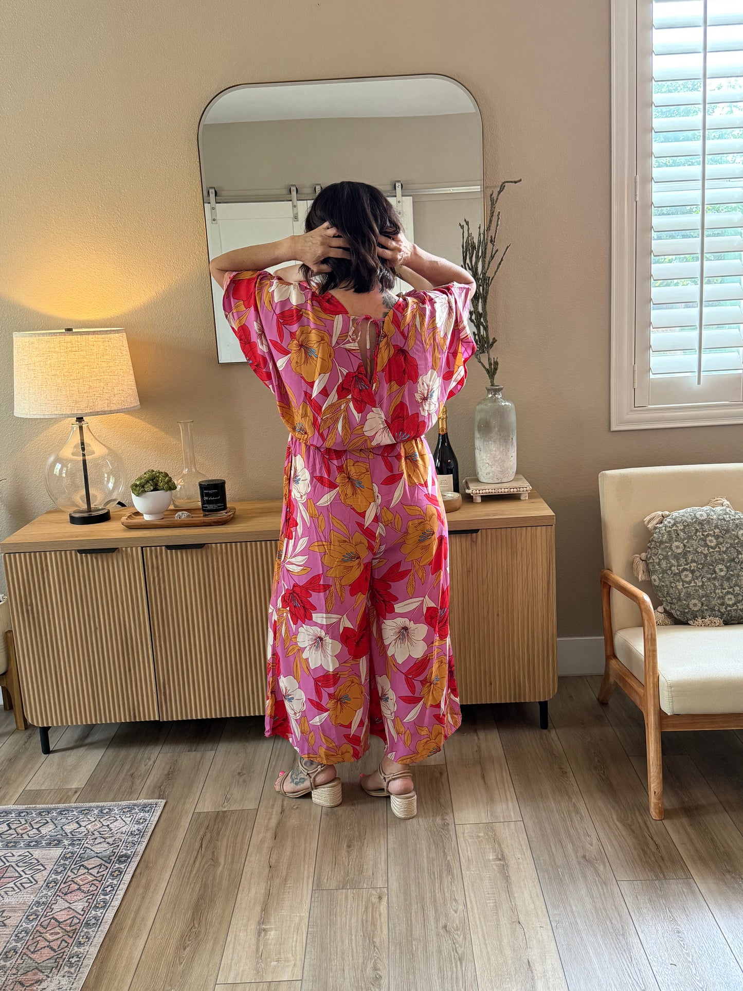 Dolman Lilac Printed Jumpsuit