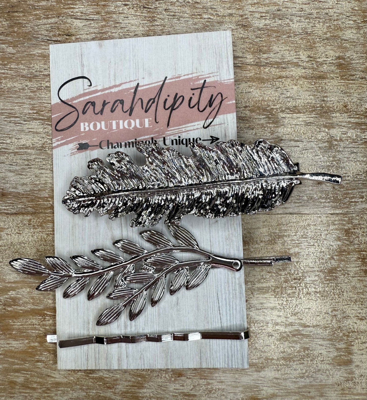 Silver & Gold Leaf Hair Clips