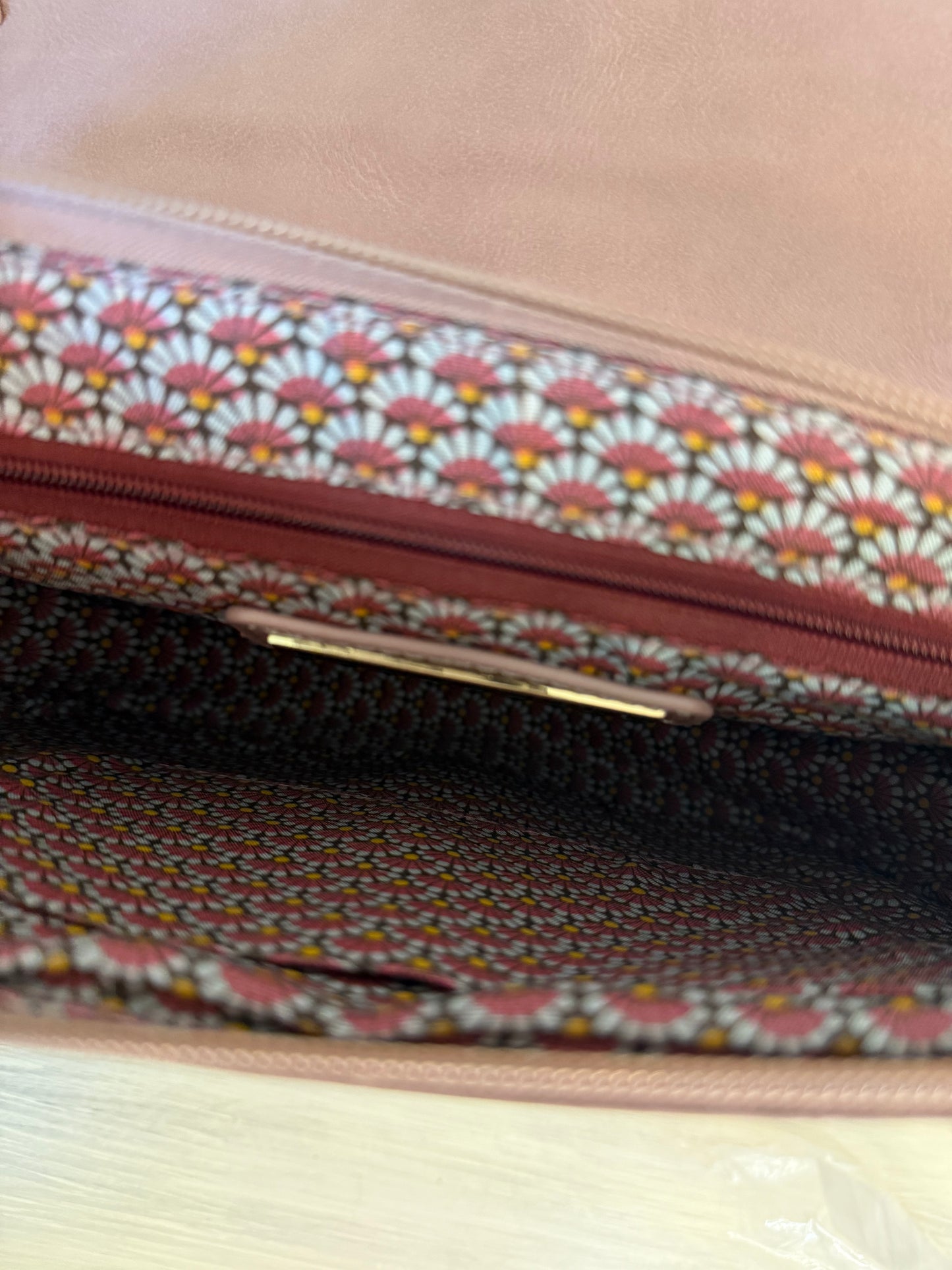 Blush with Gold Accent Crossbody Purse
