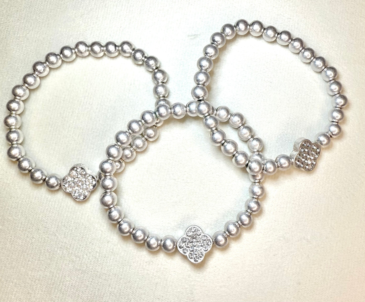 Silver Bling Stretchy Bracelet