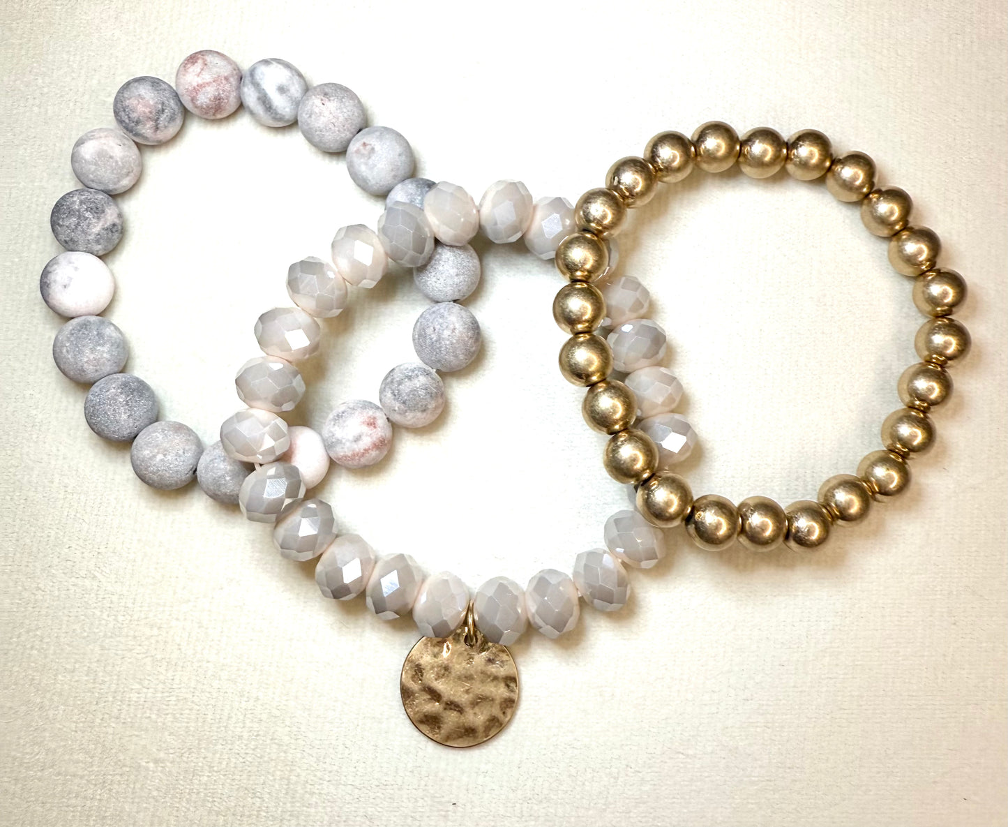 Stone, Beaded Bracelet Set