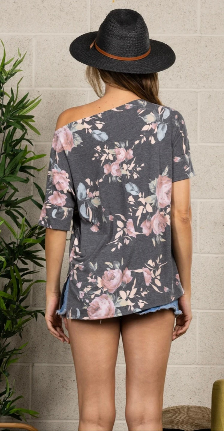 Off-Shoulder Floral Top