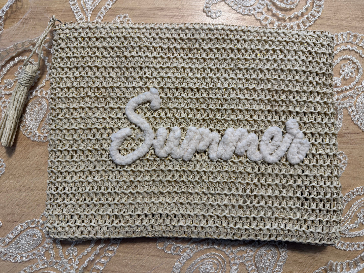 Summer Straw Accessory Pouch