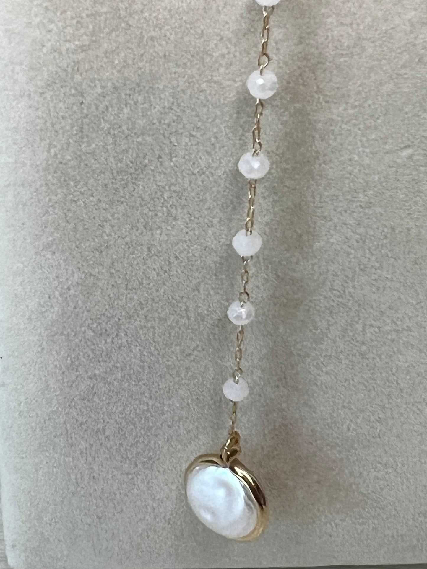 Two Tiered Gold Necklace w/ Shell Charm