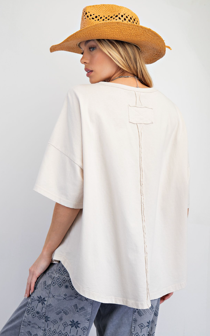 Mineral Washed Western Graphic Top