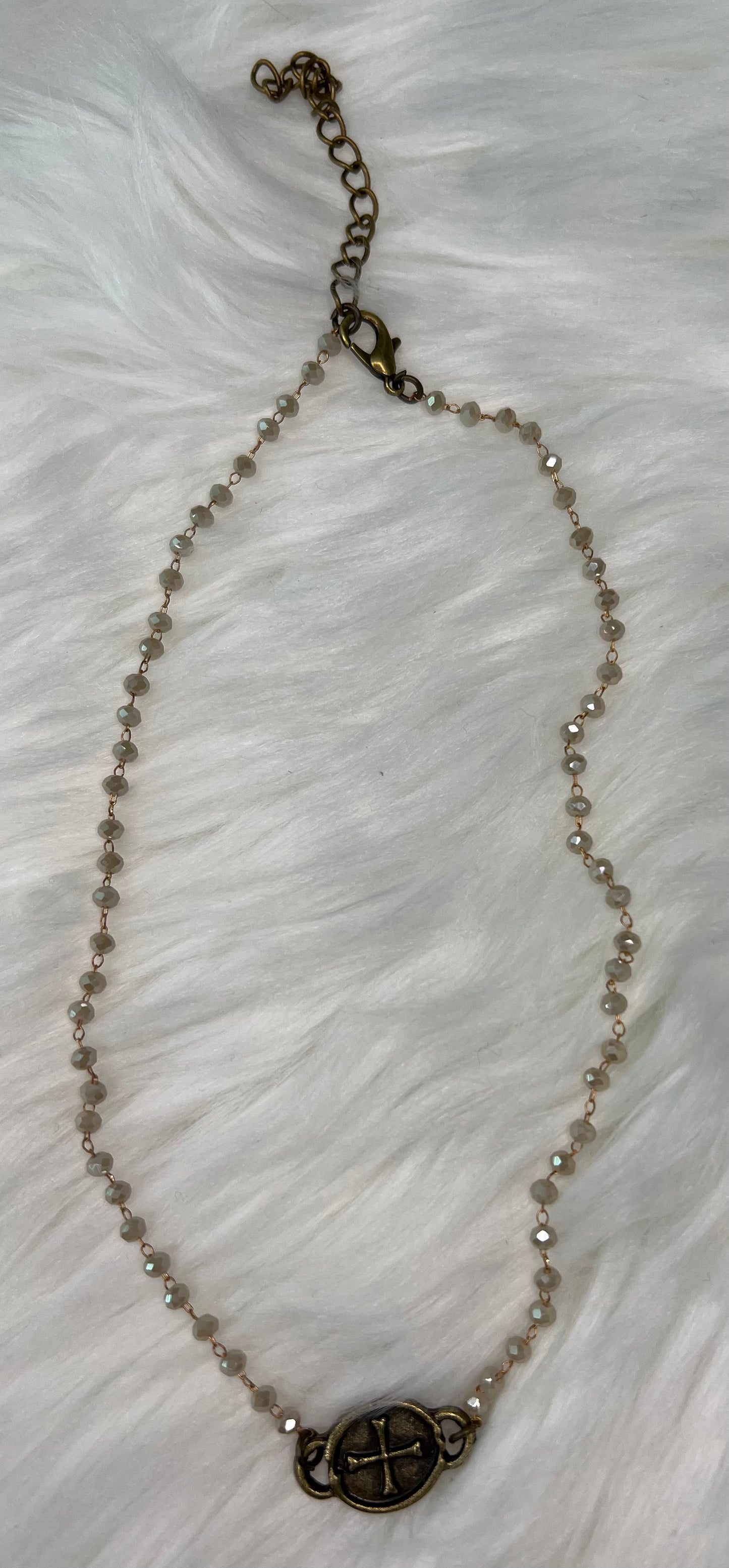 Delicate Cross Choker