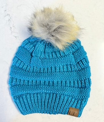 Metalic Pom Pom Beanie