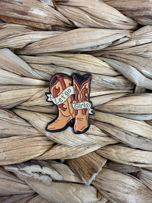 Let's Go Girls Boot Hat Pin
