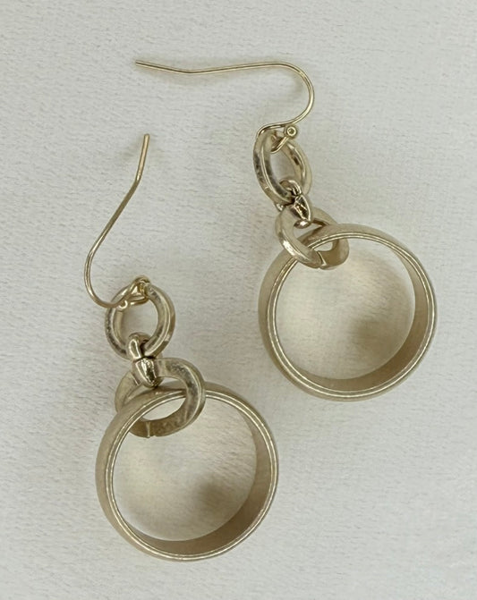 Gold Hoop Dangle Earring