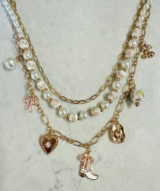 Country Gold Charm Necklace