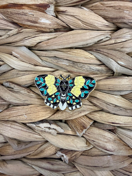 Green and Yello Butterly Hat Pin