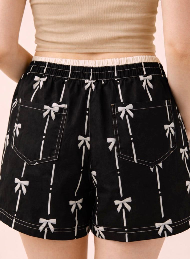 Bow Print Boxer Shorts