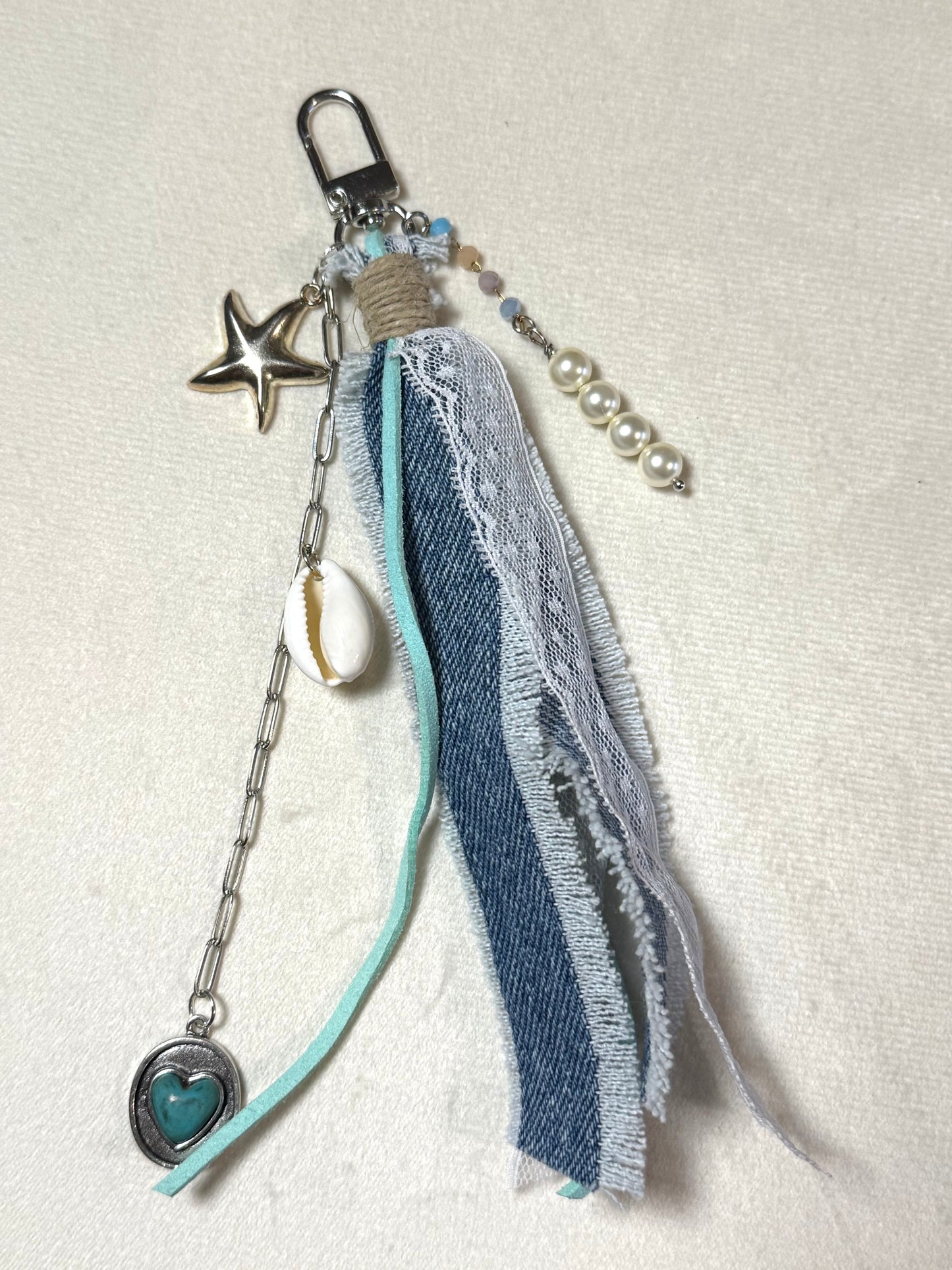 Starfish and Shell Purse/Bag Charm