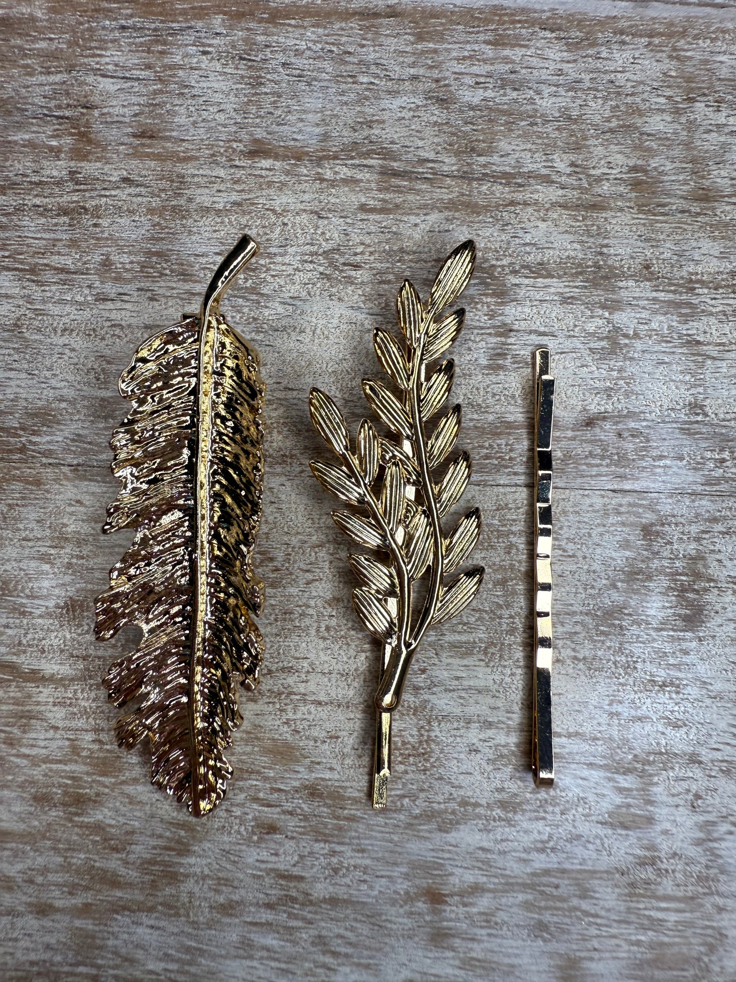 Silver & Gold Leaf Hair Clips