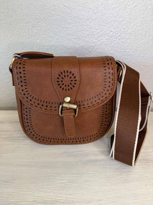 Detailed Crossbody Small Brown Purse