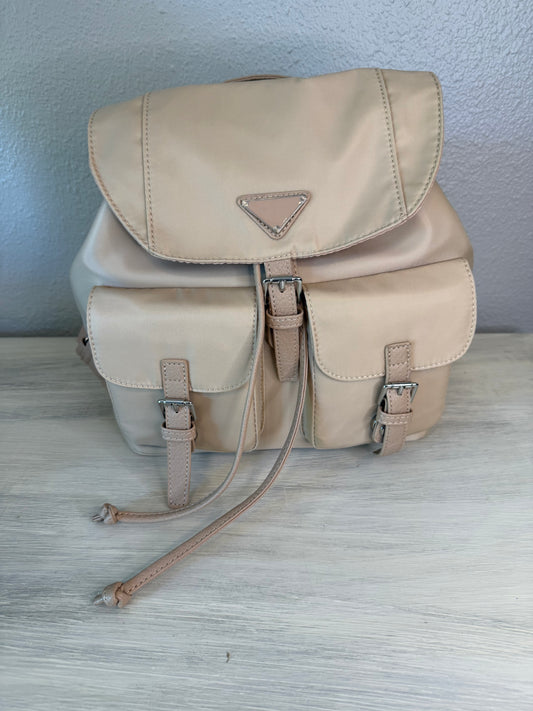 Tan Nylon Backpack