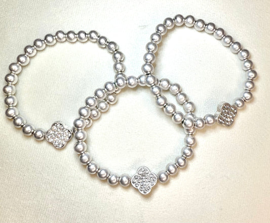 Silver Bling Stretchy Bracelet