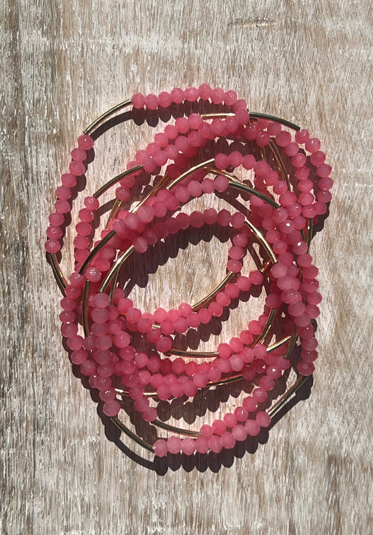 Pink Elegant Bracelet Set