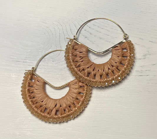 Neutral Wicker Earrings