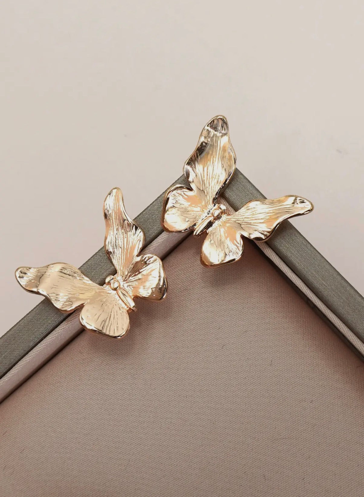 Textured Butterfly Stud Earrings