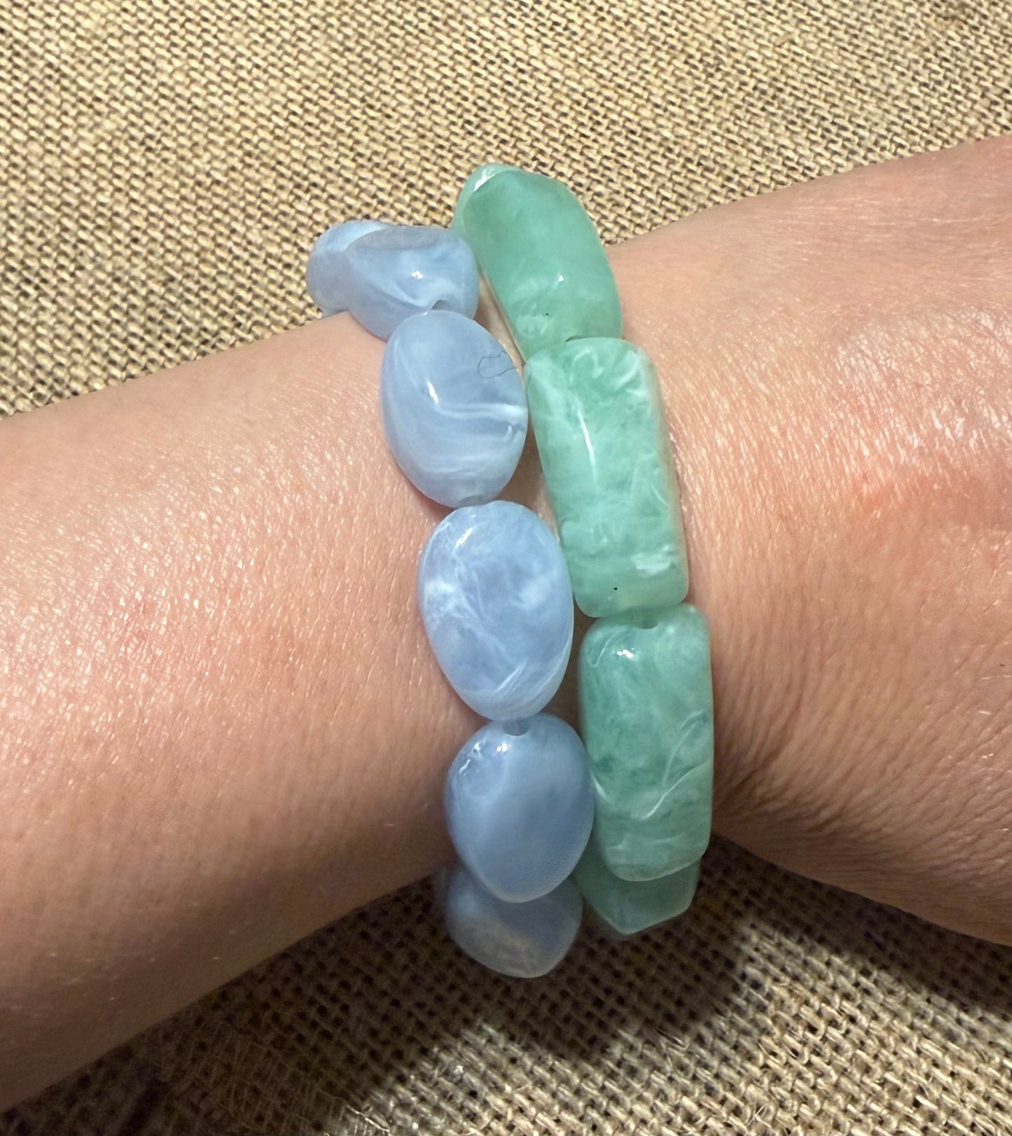 Acrylic Stretch Bracelet Set
