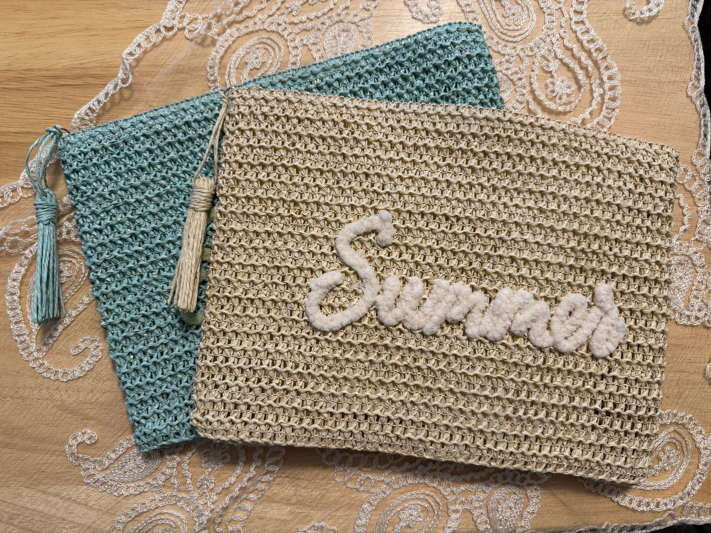 Summer Straw Accessory Pouch