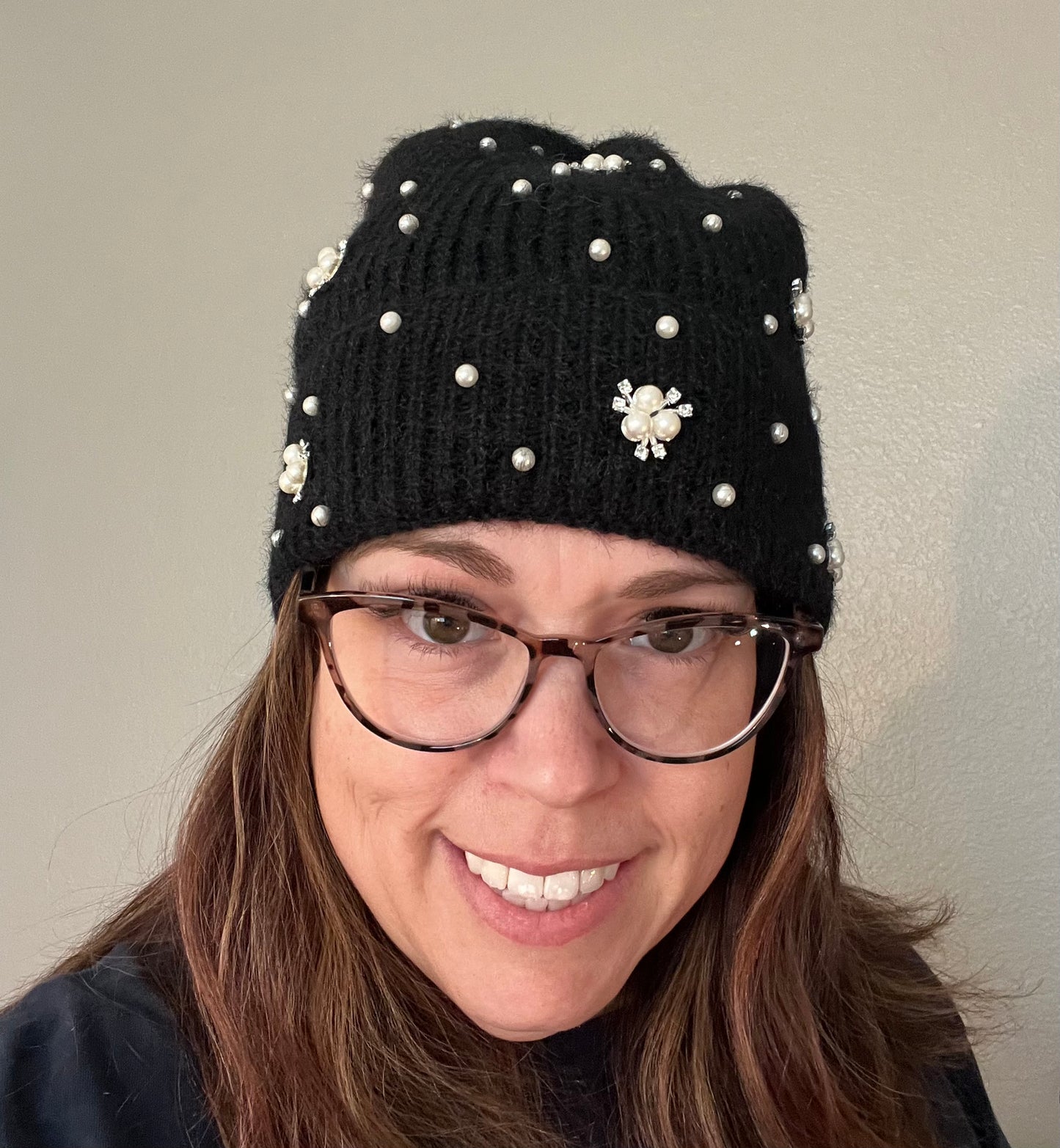 Black Beanie With Bling