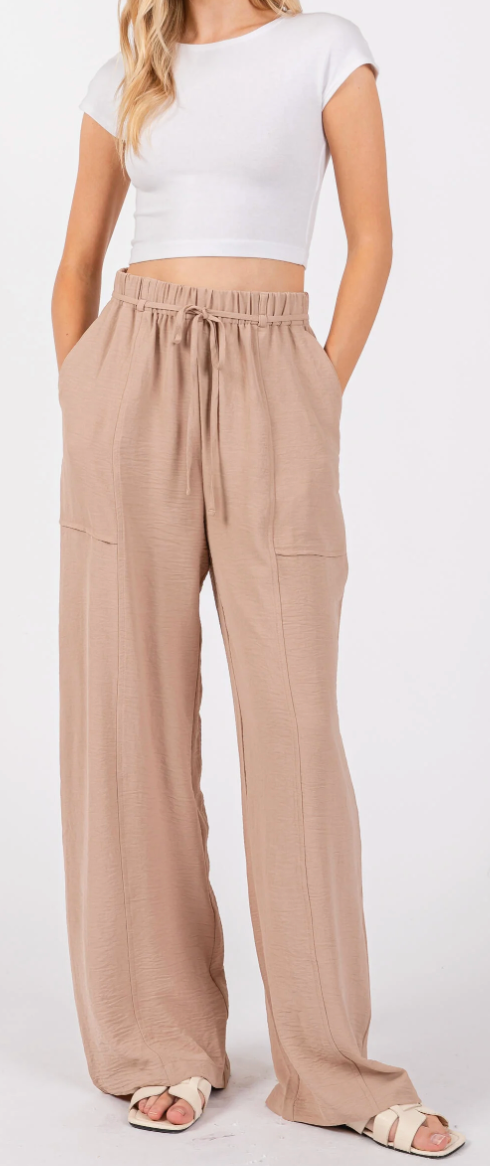 Elastic Waist Cozy Pants