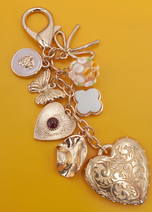 Charm-Heart Bow Butterfly Clover Bag Charm