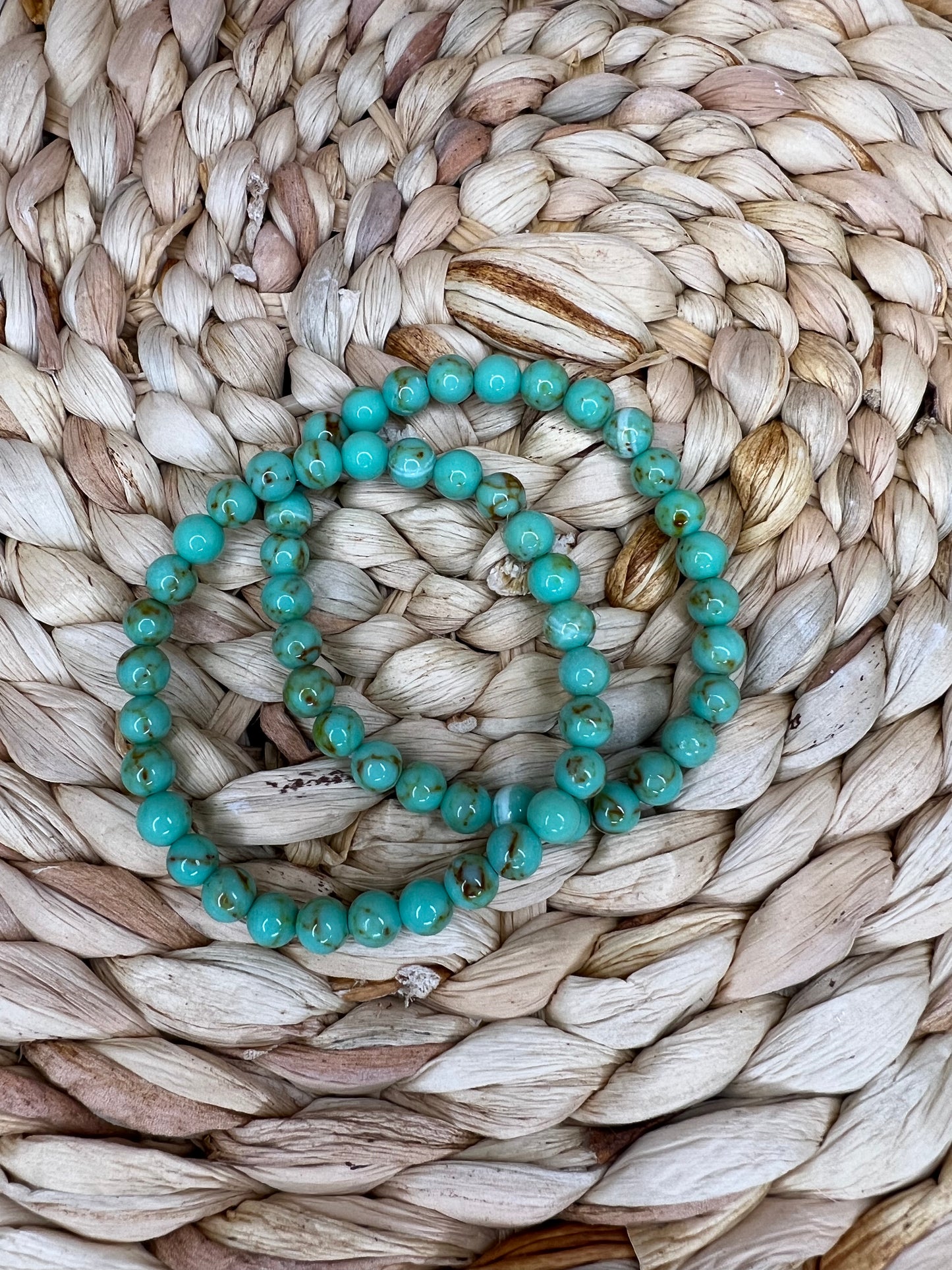 Genuine Blue Shell Turquoise Semi-Precious Bracelet